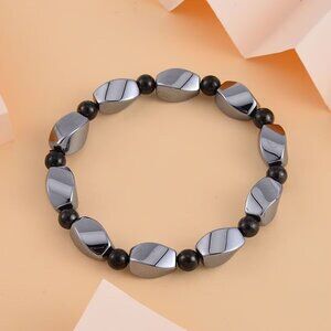 Terahertz & Shungite Bracelet ✦ Adjustable Stretch Barrel & Matte Beads ✦ Unisex
